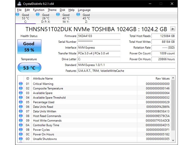 CrystalDiskInfo 2