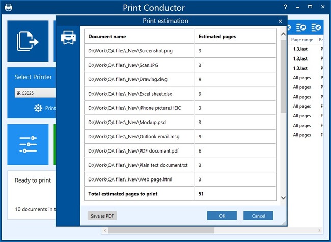 print conductor